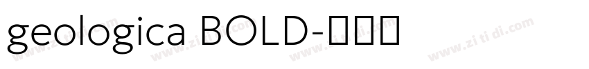 geologica BOLD字体转换